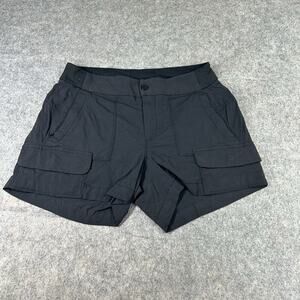 Athleta Cargo Shorts Women’s 6 Zip Pockets Black Ripstop Hiking Gorpcore Granola